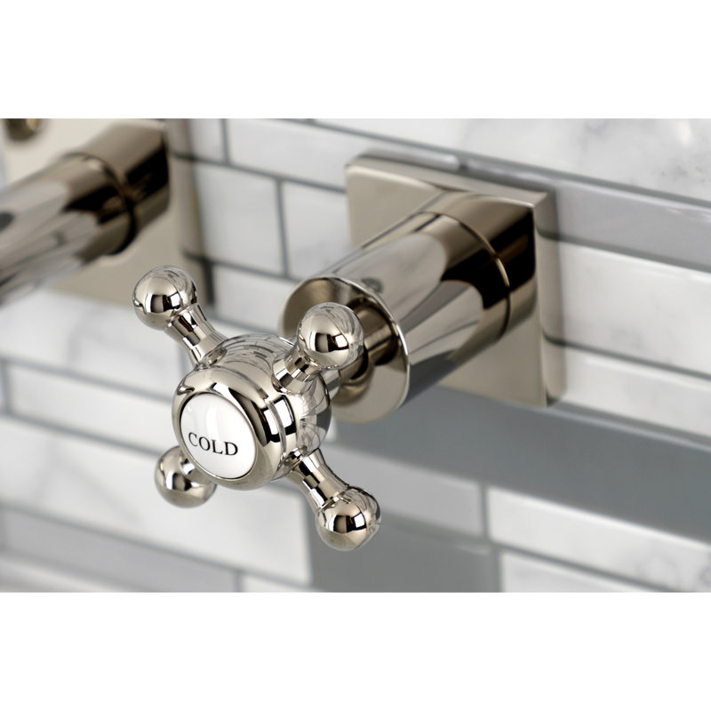 Robinet de salle de bain mural Metropolitan, Nickel poli