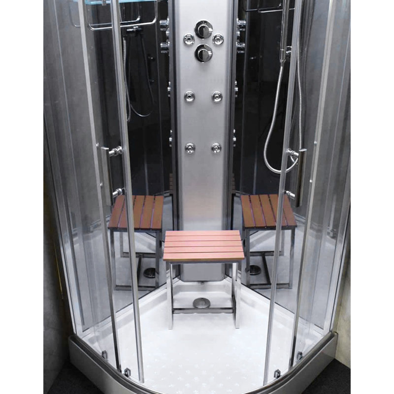  SS80 None Electric ECO Hydro Shower Enclosure - Mirror, Mirror