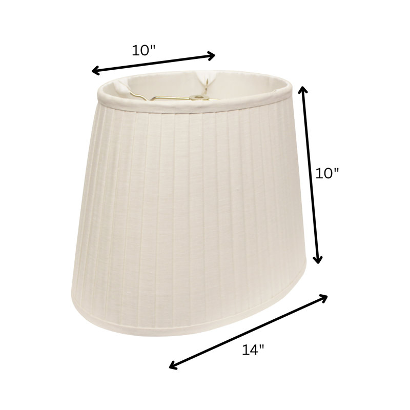 Abat-jour tambour en lin 10 "(araignée), Blanc