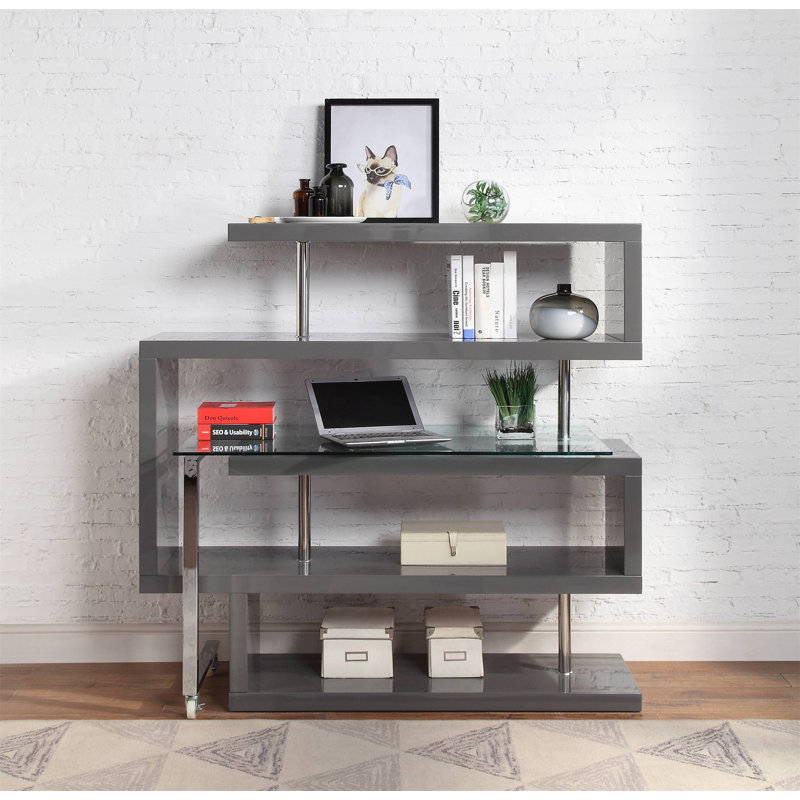 Verre transparent Buck II (sans la chaise de bureau), Gris