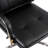 Abba 23.2''W Luxury Faux Leather Black Office Chair with Padded Arms-342761279