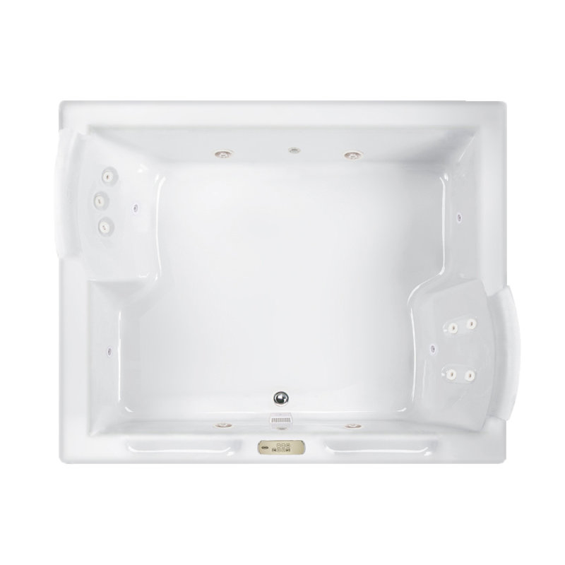 Fuzion® 71.75" Drop In/Undermount Whirlpool Bathtub, White