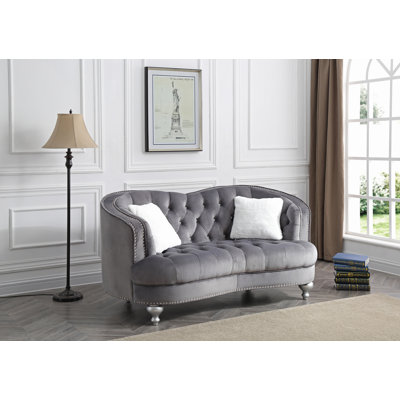 Ernst Recessed Arm Curved Loveseat
