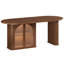 Table de salle à manger 70,8 "ovale pour 6-8, table de salle à manger moderne avec armoire de rangement à 2 niveaux et lumières DEL pour la cuisine, le salon, le bureau-908833155