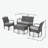 CORDOBA KD WICKER 4 PC CHAT SET