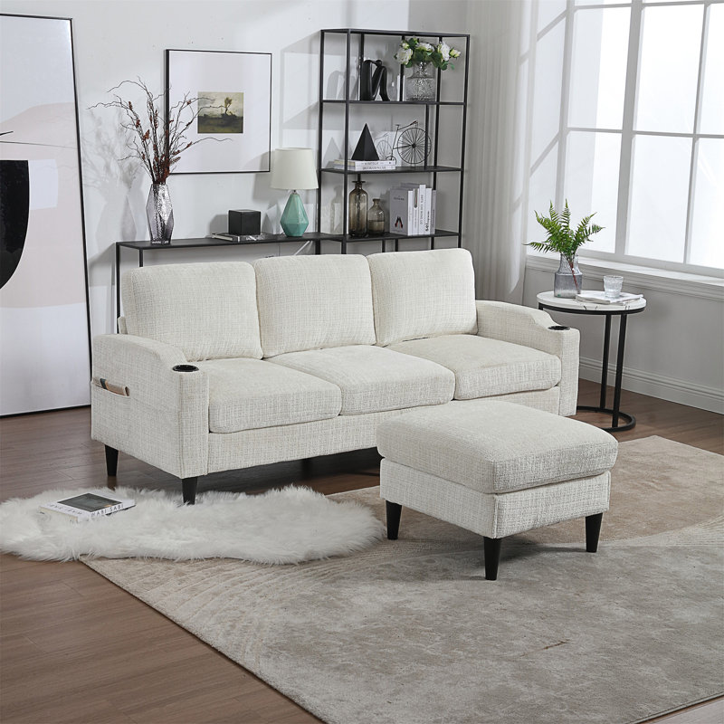 Canapé modulaire de rangement UNI, Chenille beige
