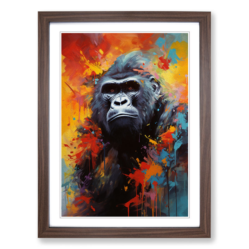 Gorilla Symbolism Art - Framed Print