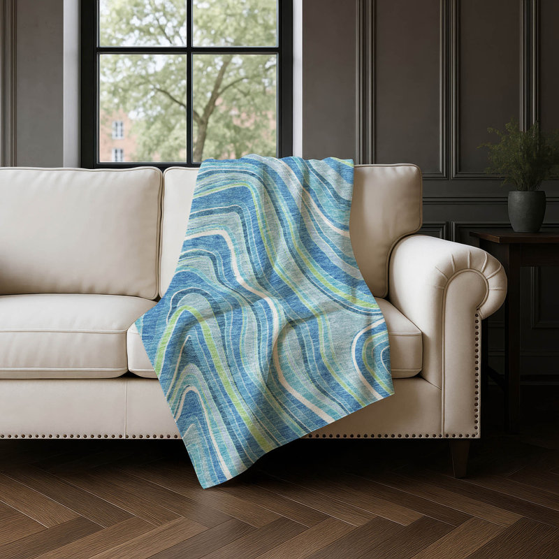Jeté Sherpa ASB756, Bleu
