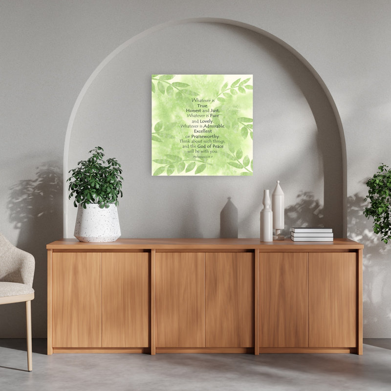 Whatever Is True Abstract Contemporary Landscape Nature Wall Art Print, 60.96cm H x 60.96cm W