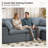 Boneless Comfy L Shaped Sectional Modular Cloud Sofa with Ottoman, Oversized Compression Deep Seat Couch, 3 Seater Living Room Set-910451955