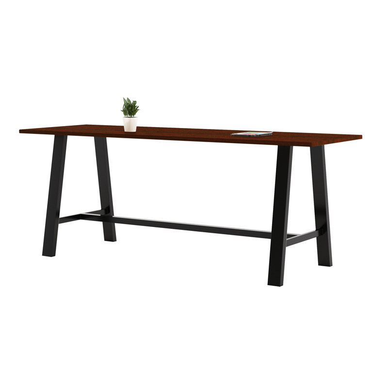 Midtown Solid Wood Breakroom Table, Mahogany, 41" H x 108" L x 42" W