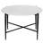 Loxie White Marble Top Round Coffee Table