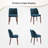 Upholstered Dining Chairs Set of 2, Modern Linen Kitchen Chairs with Cushioned Seat and Wood Legs-1420862438