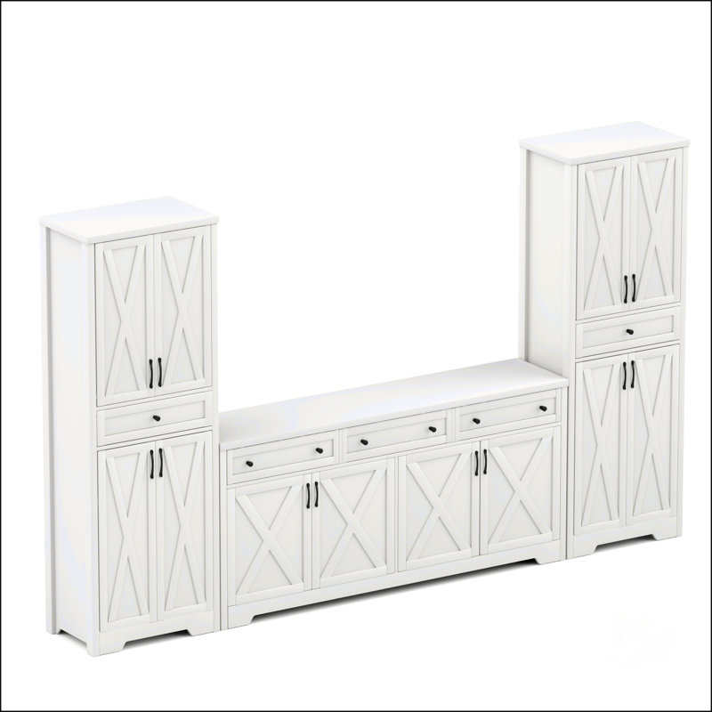 Armoire murale multifonctionnelle avec beaucoup de rangement, idéale pour les salons modernes