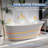 63 In. Solid Surface Soaking Bathtub With Flat Slipper Design In White