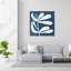 Art mural minimaliste fleur blanche minimaliste abstraite moderne-129094499