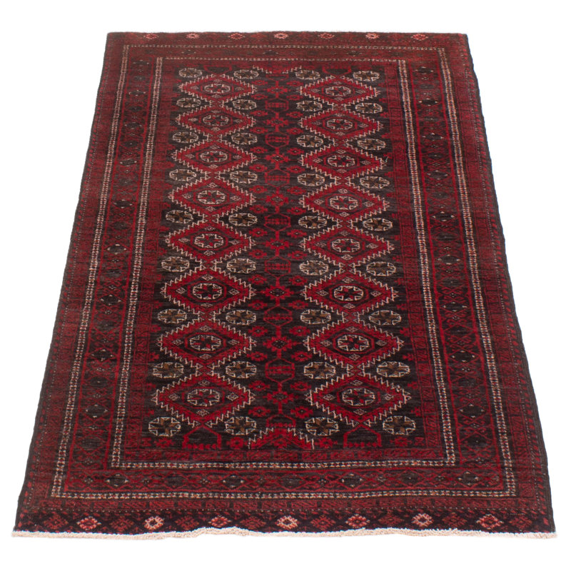 Tapis unique en laine noué à la main 1990S 3 pi 8 po x 6 pi 10 po Sheeran