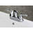 Kingston Brass Vintage Two-Handle 3-Hole Deck Mount 4" Centerset Bathroom Faucet with Plastic Pop-Up-11178376