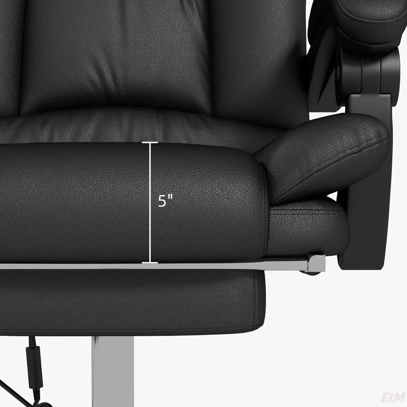 Chaise de bureau Vinsetto Vibration Massage, Noir