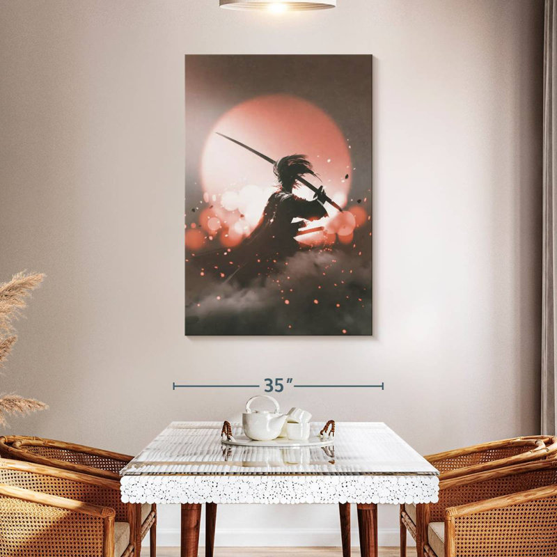 Leisha Samurai Combat Stance, 48" H x 32" W