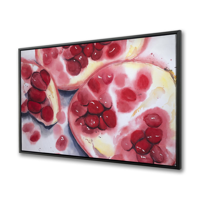 Pomegranate Pieces - Kitchen Food Canvas Art for Home Decor