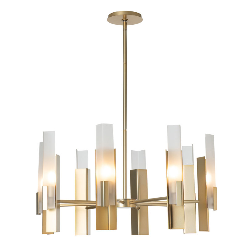 Summit Pendant - 8-Light - Natural Iron - Clear Glass, Frosted Glass, Modern Brass
