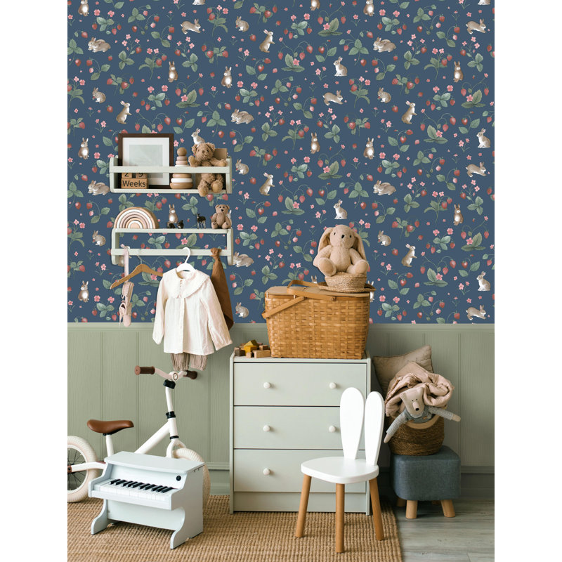 Papier peint intissé texturé Navy Nature's Magic, non encollé, 57 pieds carrés., Marine