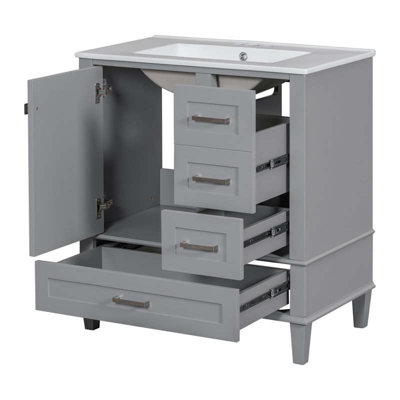 Meuble-lavabo moderne 30 po, Gray