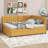 Full-Sized Daybed With Concealed Trundle Bed-1025801496