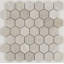 Stone Mosaics Hexagon Honed 2" x 2" Natural Stone Field Tile in Chenille White