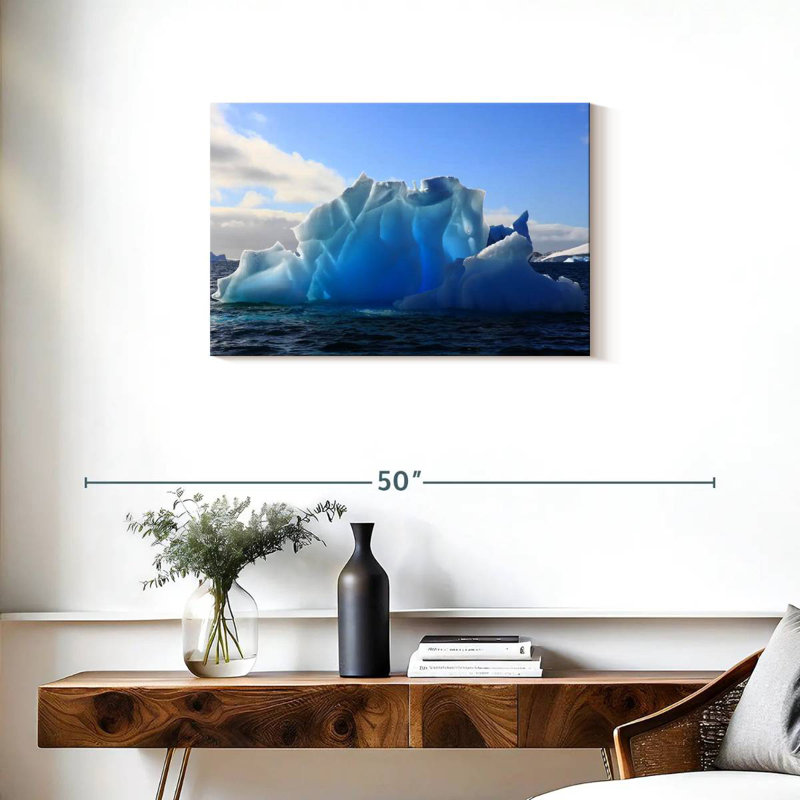 Glacier Alvord artistique en Antarctique, H 20 po x l 30 po