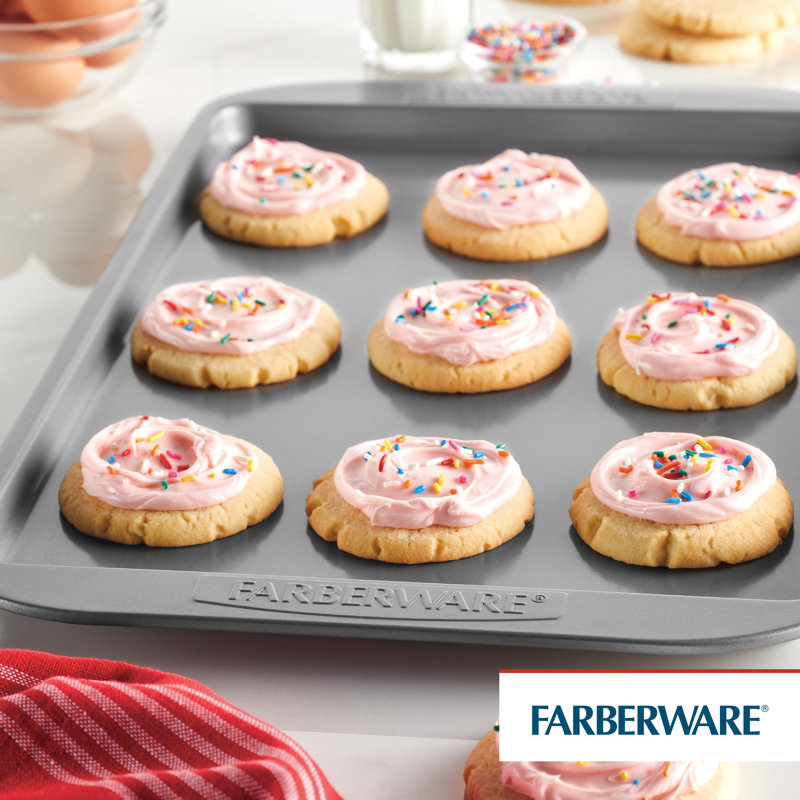Farberware Gray Nonstick Steel 11" x 17" Cookie Pan Set