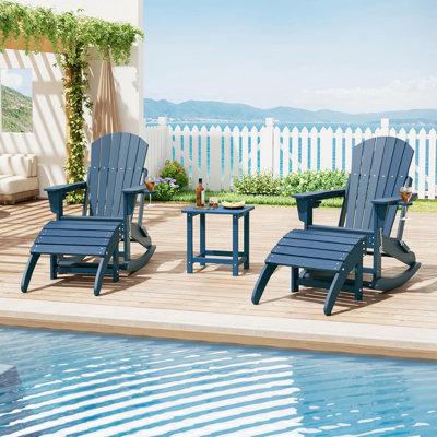 Repose-pieds en PEHD Adirondack, repose-pieds extérieur résistant aux intempéries pour chaise Adirondack, pelouse en résine pour patio et piscine