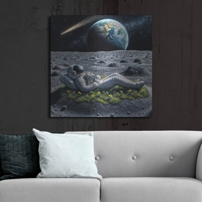 «Astronaut On Break» par Rey Klimt, art mural en métal
