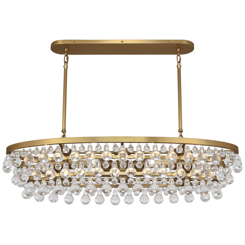 Bling 8 - Light Chandelier, Antique Brass
