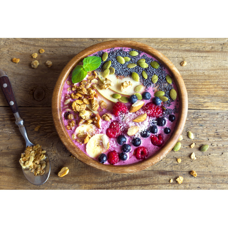 Smoothie bowl. 1 Piece Wrapped Canvas Wall Art, 51cm H x 76cm W