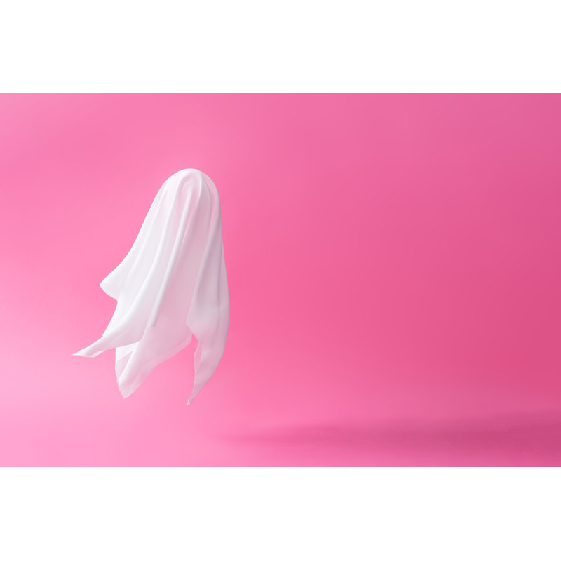 White Ghost Sheet - Wrapped Canvas Print, 51cm H x 76cm W x 3.8cm D