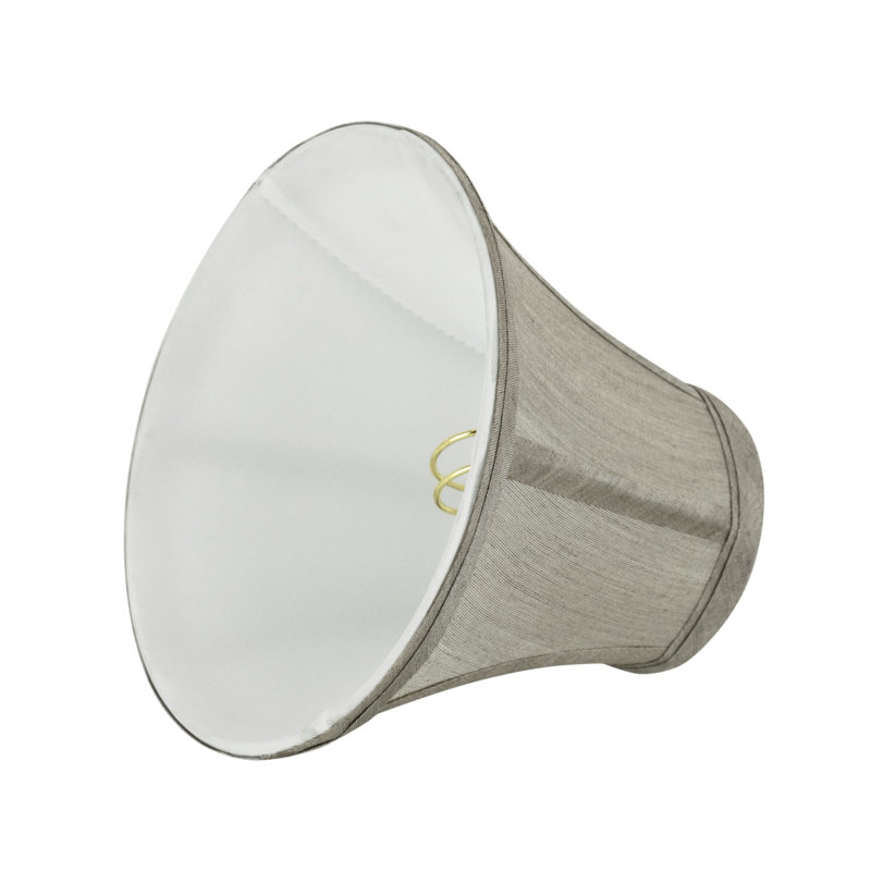 Abat-jour cloche en Similisoie en soie de 5 po (attache), Gris