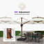 Epperly Round Wood Pattern Cantilever Umbrella with Base-608126245-606005847