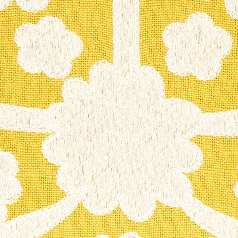 Cybele Embroidery Fabric, Yellow
