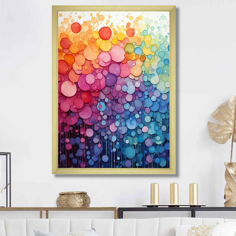 Rainbow Infinite Intricacies I - Rainbow, H 44 po x l 34 po x P 1,5 po, Cadre photo doré simple