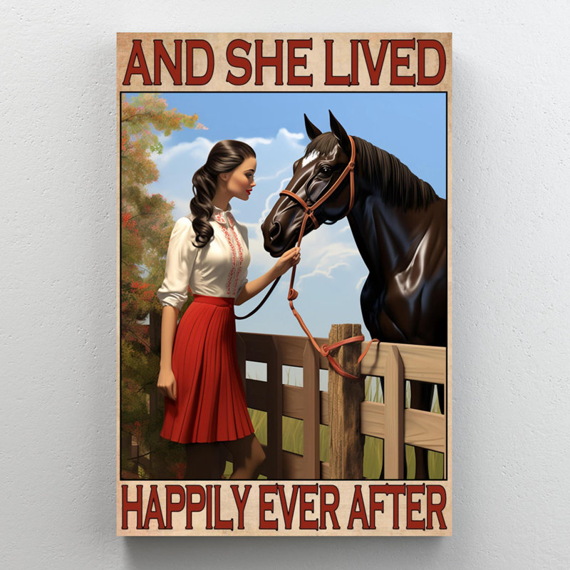 Horse And She Lived Happily, H 36 po x l 24 po x P 1,25 po
