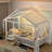 Andry Solid Wood Canopy Bed Kids Bed-113699968-107574093