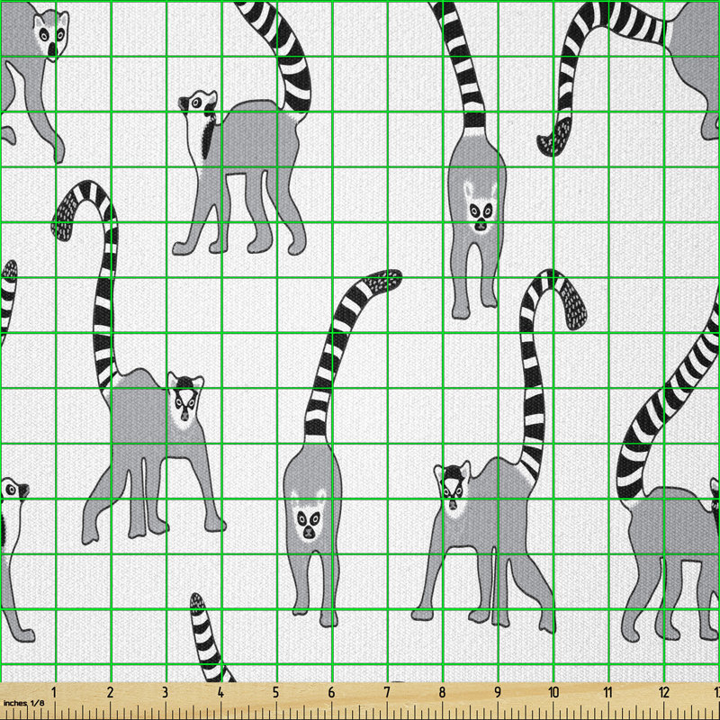 Decotis Grayscale Mammals Endemic Multi-Purpose Fabric