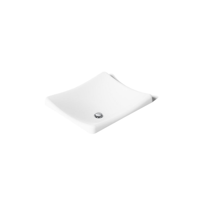 DemiLav Metal Specialty Vessel Bathroom Sink, White