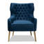 Velvet Wingback Chair-2030735435