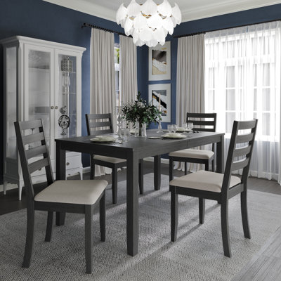 Ocossio 4-Person Solid Wood Dining Set
