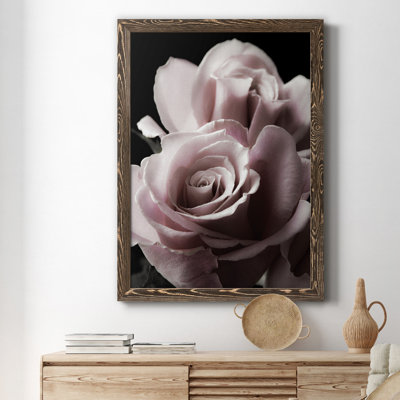 Rose Noir II - Toile encadrée de qualité supérieure - prête à être accrochée