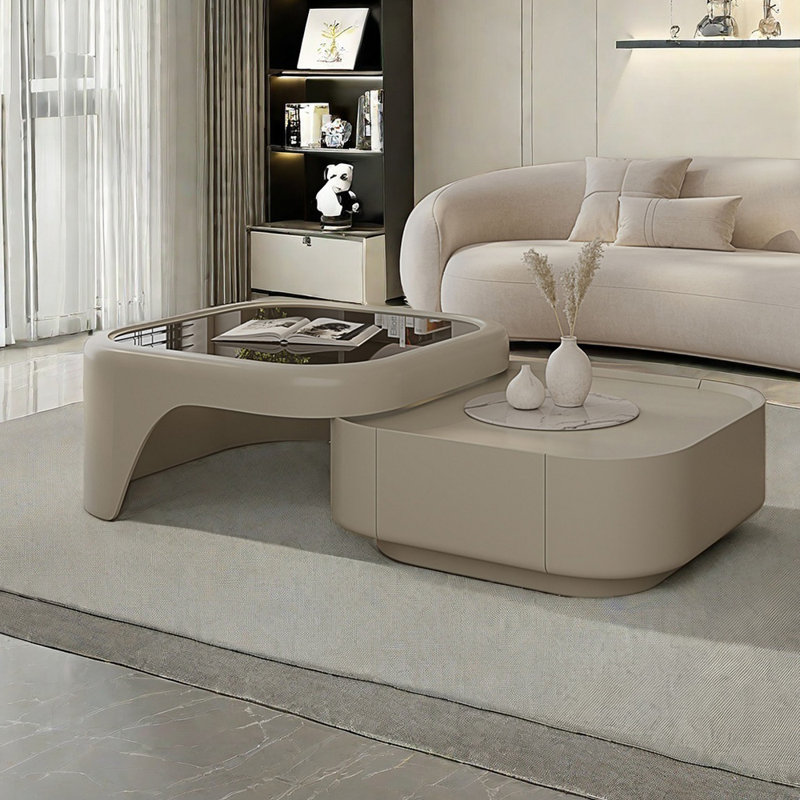 Butter style simple telescopic coffee table