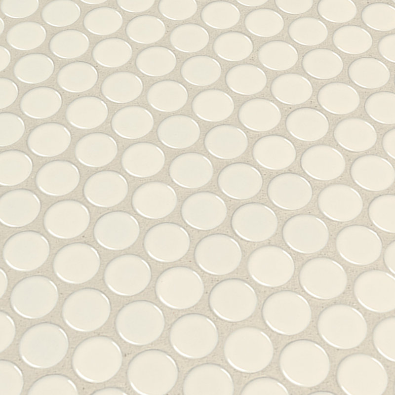 Linen Penny Round 12 in. x 13 in. Porcelain Mosaic Floor and Wall Tile, Linen